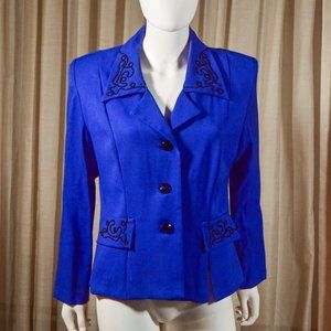 Vintage navy blue black sequined jacket from Sunshine Starshine